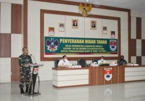 Danrem 043 Garuda Hitam Lampung Terima Hibah Lahan Untuk Pembangunan Kompi B Yonif 143/Twej dari Pemda Mesuji