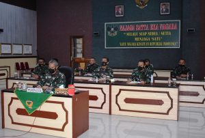 Danrem 043 Gatam Ikuti Vicon Paparan Rencana Lomba Binter Satuan Jajaran Kodam II Sriwijaya