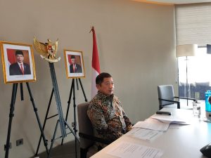 Menteri Suharso Memberikan Sambutan pada Peluncuran Laporan Tahunan Ombudsman RI 2020