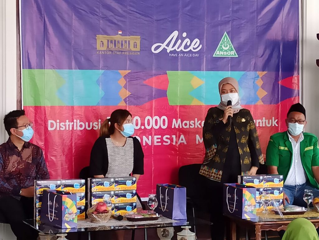 Pemprov Lampung Apresiasi Giat Donasi 5 Juta Masker GP Ansor, Aice Group & KSP