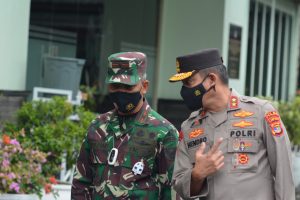 Danrem 043/Gatam Sambut Hangat Kunjungan Kapolda Lampung