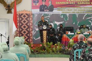 Danrem 043/Gatam Beri Arahan Kepada Prajurit dan PNS Kodim 0424/Tanggamus