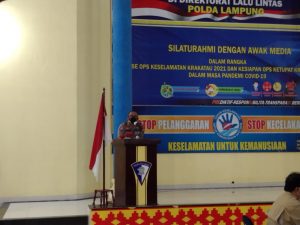 Silaturahim Dengan Awak Media, Dirlantas Polda Lampung: Pemudik Bandel Ditindak Tegas