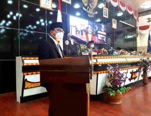 Wahdi-Qomaru Hadiri Paripurna DPRD, Rekomendasi atas LKPJ Walikota Tahun 2020