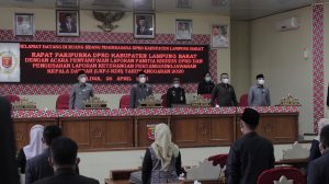 Paripurna DPRD Lampung Barat Soal LKPJ Kepala Daerah Tahun 2020