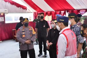 Larangan Mudik Ditengah Pandemi Covid-19, Panglima TNI, Kapolri dan DPR RI Tinjau Pos Penyekatan Merak-Bakauheni