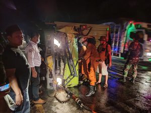 Laka Lantas di Pintu Masuk Pelabuhan Bakauheni Berhasil Dievakuasi Tim Gabungan