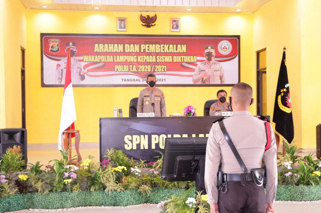 Wakapolda Lampung Beri Pengarahan Siswa Diktuk Polri Tahun 2021