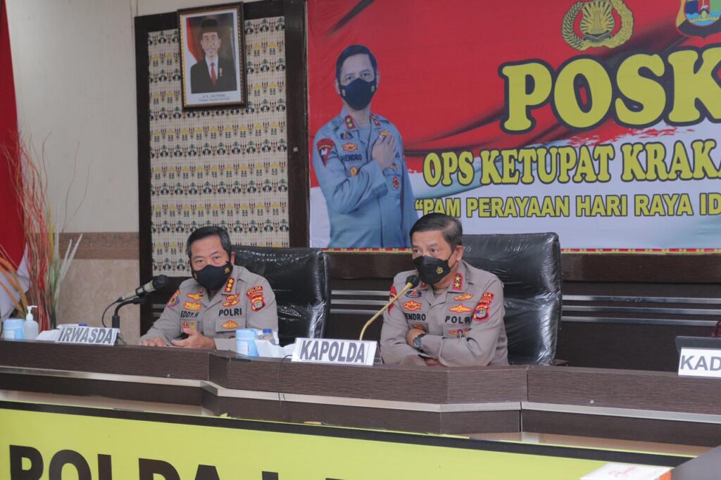 Kapolda Lampung Pimpin Rapat Koordinasi Penanganan Arus Balik Idul Fitri 1442 H
