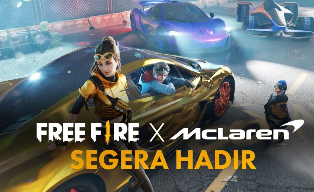 Resmi! Garena Free Fire umumkan Kolaborasi dengan McLaren Racing, Hadirkan McLaren P1 dan ‘MCLFF’ sebagai Konten In-Game