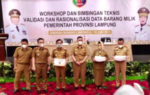 Pemprov Lampung Gelar Workshop dan Bimtek Validasi dan Rasionalisasi Data Barang Milik Pemerintah Provinsi Tahun 2021