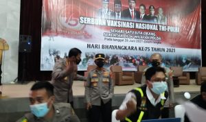 Luar Biasa !!! Serbuan Vaksinasi Nasional TNI-Polri Serentak di Lampung Lampaui Target