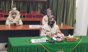 Pengurus Korpri Unit Korem 043/Gatam Ikuti Musyawarah Pembentukan DPK Unit Kotama Kodam II Secara Virtual