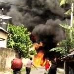 Tangki Solar Meledak Keluarkan Semburan Api Hingga Hanguskan Beberapa Rumah