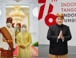 Tidak Hanya Presiden Jokowi, Menteri BUMN Erick Thohir Juga Gunakan Pakaian Adat Lampung