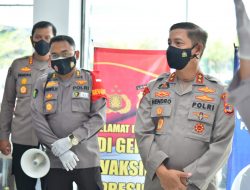 Kapolda Lampung Tinjau Pelaksanaan Vaksinasi Merdeka Siger Lampung di Graha Wangsa, Prokes 5 M Harus Ketat