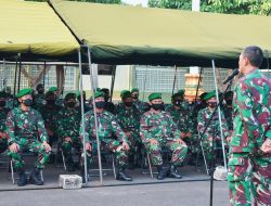 Danrem Lampung Terima Laporan Korps Raport 18 Prajurit dari Penugasan Satgas Ter dan 63 Masuk Organik Satuan Korem Gatam