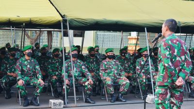 Danrem Lampung Terima Laporan Korps Raport 18 Prajurit dari Penugasan Satgas Ter dan 63 Masuk Organik Satuan Korem Gatam