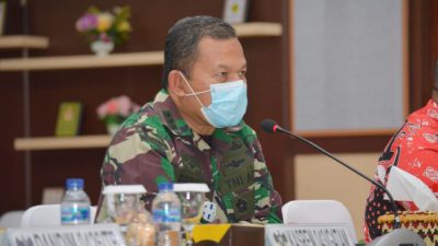 Kasrem Gatam Ikuti Paparan Dansatgas TMMD ke- 112 Tahun 2021 Secara Virtual