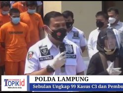 Polda Lampung Berhasil Ungkap 99 Kasus C3 dan Pembunuhan