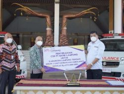 Bank Lampung Serahkan CSR Ambulance Ke Pemkab Lamteng