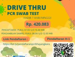 Polda Lampung Buka Layanan Drive Thru PCR Swab Test Covid-19, Ini Tarifnya!
