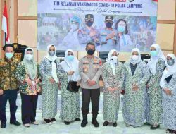 Percepat Vaksinasi Nasional, Polda Lampung Launching 108 Tim Relawan Vaksinator Covid-19