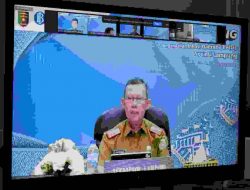 Buka Capacity Building Penyusunan dan Evaluasi Laporan TPID Provinsi Lampung, Sekdaprov Lampung Tetap Ajak Taat Prokes 5M