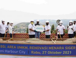 Gubernur Arinal Djunaidi Bersama Wamen BUMN Kartika Lakukan Groundbreaking Bakauheni Harbour City