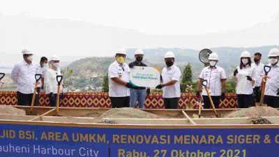 Gubernur Arinal Djunaidi Bersama Wamen BUMN Kartika Lakukan Groundbreaking Bakauheni Harbour City