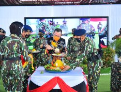 Perayaan HUT Korps Brimob Polri ke 76 di Makosat Brimob Polda Lampung Tetap Prokes 5M