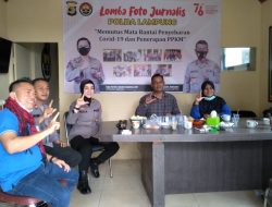 Jurnalis Polda Lampung Terima Kunjungan Para Pimred Media