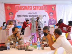 Tinjau Vaksinasi, Wakapolda Lampung:Perlu Sinergi Stakeholder Capai Target 70 Persen