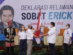 Relawan Sobat Erick se-Indonesia Deklarasi Dukung Erick Thohir Capres 2024