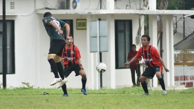 Latihan Perdana Sepakbola, SIWO PWI Lampung Optimis Berlaga di Porwanas