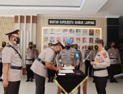 Kapolresta Bandar Lampung Sertijab 2 Kapolsek dan Lantik Dua Kasat