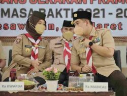 Wagub Chusnunia Lantik Mabicab Gerakan Pramuka Pesawaran Masa Bakti 2021-2026