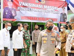 Wakapolda Lampung Hadiri Vaksinasi Serentak di Lampung Utara