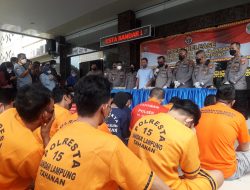 Operasi Krakatau 2022, Polresta Bandar Lampung Ungkap 32 Kasus Dan Amankan 41 Tersangka Penyalahgunaan Narkoba