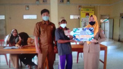 JELANG HARI RAYA IDUL FITRI 1443 H PEMDES TANJUNG SARI SALURKAN BLT-DD TAHAP PERTAMA KEPADA 100 KPM