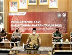 Bupati Lampung Utara Hadiri Peringatan Hari Otonomi Daerah 2022 Secara Virtual