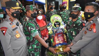 Danrem 043 Gatam Bersama Unsur Forkopimda Tinjau Pos Pengamanan Malam Idul Fitri 1443 Hijriah