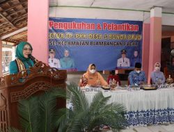 Ketua TP PKK Lampura Kukuhkan Penggerak dan Bunda PAUD Desa se-Kecamatan Blambangan Pagar
