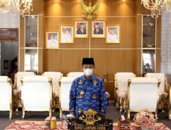 Bupati Lampung Utara Ikuti Upacara Harkitnas Tahun 2022 Secara Virtual