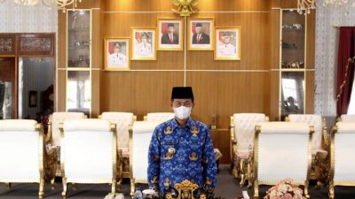 Bupati Lampung Utara Ikuti Upacara Harkitnas Tahun 2022 Secara Virtual