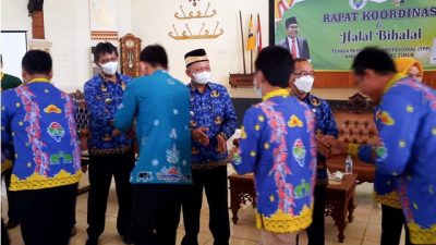 Bupati Lamtim Hadiri Rapat Koordinasi dan Halalbihalal Tenaga Pendamping Desa se-Lamtim