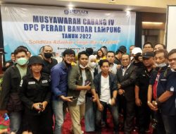 Bey Sujarwo Terpilih Sebagai Ketua DPC Peradi Bandarlampung Periode 2022-2027