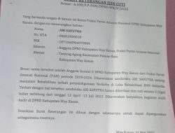 Oknum Anggota Dewan Fraksi PAN Way Kanan Ditangkap BNNP, Kini Rehab di Loka Kalianda 