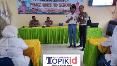 SATLANTAS POLRES MESUJI GELAR POLICE GOES TO SCHOOL DI SMA N 01 SIMPANG PEMATANG