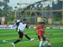 Polda Lampung Libas Insan Pers 3-1 dalam Pertandingan Persahabatan Mini Soccer